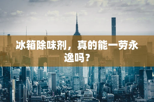 冰箱除味剂，真的能一劳永逸吗？