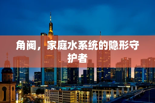 角阀，家庭水系统的隐形守护者