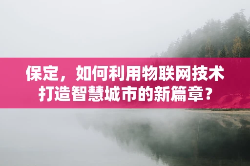 保定，如何利用物联网技术打造智慧城市的新篇章？