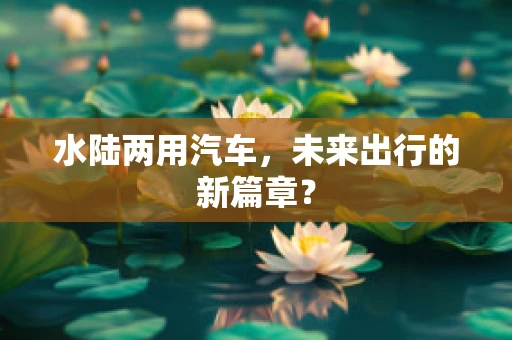 水陆两用汽车，未来出行的新篇章？