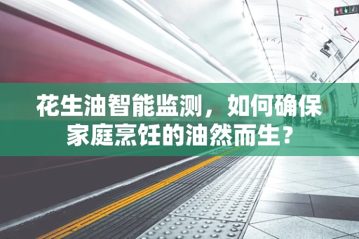 花生油智能监测，如何确保家庭烹饪的油然而生？