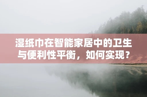 湿纸巾在智能家居中的卫生与便利性平衡，如何实现？
