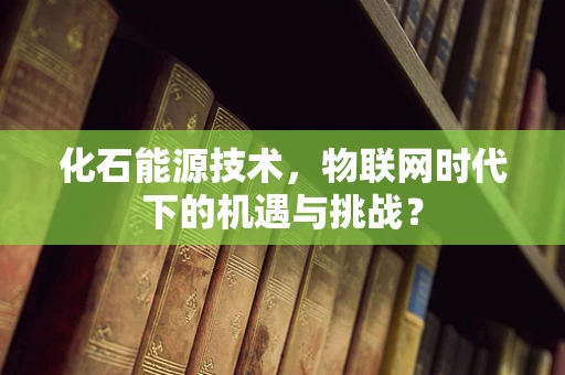 化石能源技术，物联网时代下的机遇与挑战？