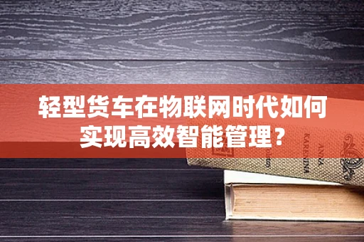 轻型货车在物联网时代如何实现高效智能管理？