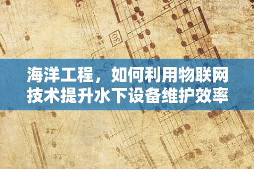 海洋工程，如何利用物联网技术提升水下设备维护效率？