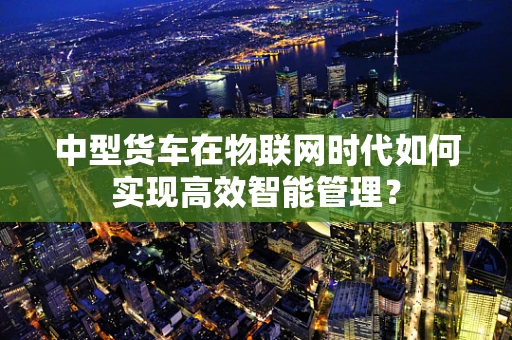 中型货车在物联网时代如何实现高效智能管理？