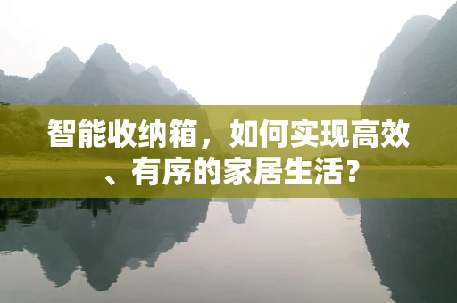 智能收纳箱，如何实现高效、有序的家居生活？