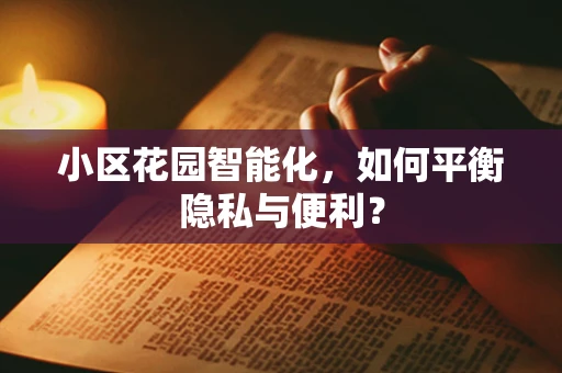 小区花园智能化，如何平衡隐私与便利？