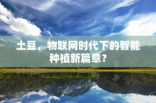 土豆，物联网时代下的智能种植新篇章？