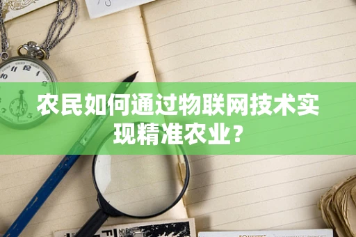 农民如何通过物联网技术实现精准农业？