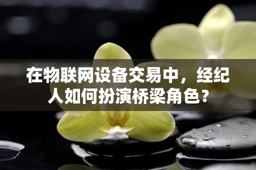 在物联网设备交易中，经纪人如何扮演桥梁角色？