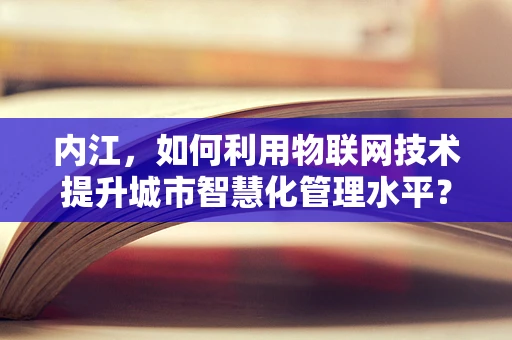 内江，如何利用物联网技术提升城市智慧化管理水平？