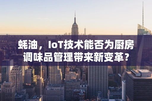 蚝油，IoT技术能否为厨房调味品管理带来新变革？