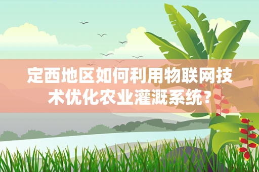 定西地区如何利用物联网技术优化农业灌溉系统？