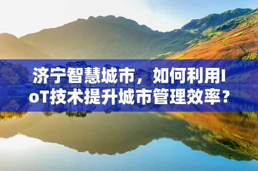 济宁智慧城市，如何利用IoT技术提升城市管理效率？