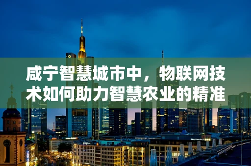咸宁智慧城市中，物联网技术如何助力智慧农业的精准灌溉？
