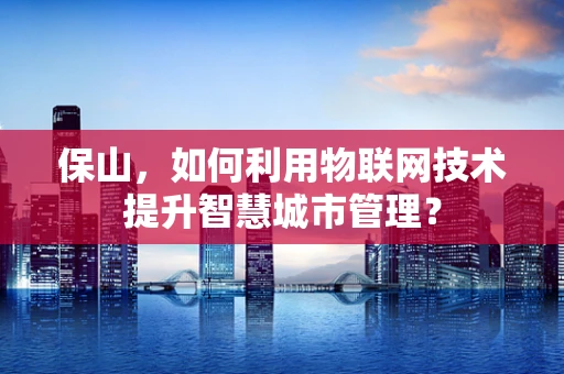 保山，如何利用物联网技术提升智慧城市管理？