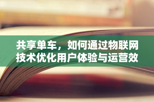 共享单车，如何通过物联网技术优化用户体验与运营效率？